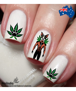 Dog Mom Cannabis Weed Marijuana Smokers Nail Art Decal Sticker Water Tra... - £3.61 GBP