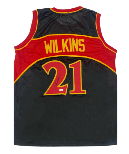 Dominique Wilkins Autographed Red/Black #21 Custom Jersey JSA Witnessed - $149.00