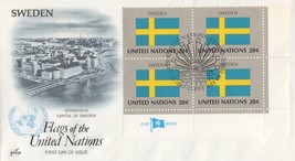 ZAYIX - United Nations FDC Flags of Nations block Sweden Artcraft 031823-SM88 - £1.58 GBP