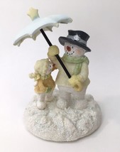 Russ Snowmen Ice Sculptures &quot;Winter Magic&quot; Snowman &amp; Umbrella #21367 - £10.99 GBP