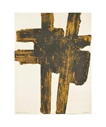 PIERRE SOULAGES Eau-Forte XVIII, 1962 23.75&quot; x 15.75&quot; Offset Lithograph ... - $1,525.20 MXN