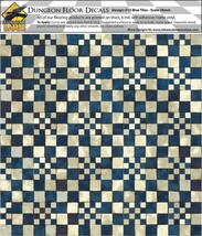 Dungeon Flooring Design 013 Blue Tiles DIY 28mm Miniature Decals - $6.93