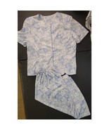 Blair 2 piece blue/white floral short sleeve skirt set size 16 - $14.00