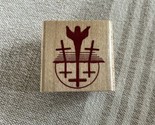 Vtg 1990 Wood Mounted Rubber Stamp Sonlight Impressions  Cross And Jesus... - $12.19