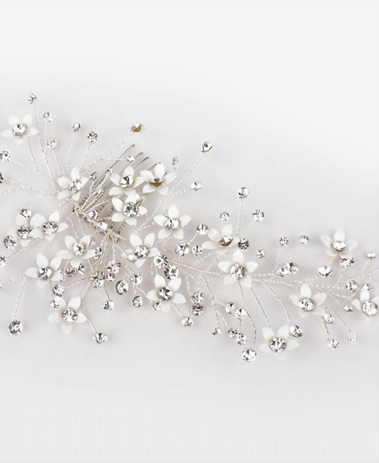 Design By Conception Crystal Sprouts And Flowers Hair Piece Size One Size - $53.46