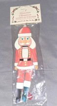 Nutcracker Ornament 8&quot; Red Santa outfit New A Victorian Christmas 1991 leaping - £11.95 GBP