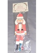 Nutcracker Ornament 8&quot; Red Santa outfit New A Victorian Christmas 1991 l... - £11.78 GBP