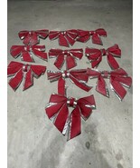 Set Of 10 Municipal Christmas Decorations Commercial Bows 24” By 24” - $123.75
