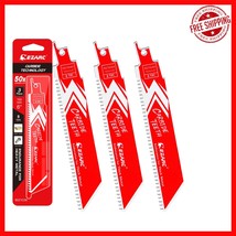 Heavy-Duty Carbide Reciprocating Saw Blades - 6-Inch 8TPI for Metal Cutting - $37.82