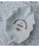 Limoges Leaf Dish L&#39;Hotel Lancaster a Paris CHIPPED Free US SHIPPING Whi... - £9.73 GBP