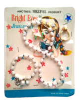Bright Eyes Jewelry Set Poodle Pin Ring Necklace Sealed Hong Kong 1960&#39;s UNUSED - £19.75 GBP