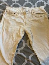 Ralph Lauren Polo Jeans Mens 36x30 White Denim Pants Zip Up - £47.91 GBP