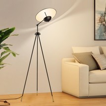 Tripod Floor Lamp Standing Modern Reading LED Industrial Black Tall Remote Metal - £74.09 GBP