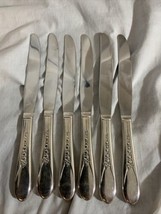 6 Wm Rogers Mfg Co Priscilla / Lady Ann Silverplate Dinner Knives 9 1/8&quot; - £10.25 GBP