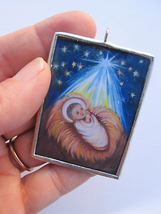Baby Jesus Soldered Christmas Ornament - £27.65 GBP