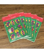 Vintage 90&#39;s Barney Christmas Stickers 1993 New Sealed Lot of 6 Packs CV JD - £23.45 GBP