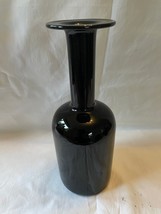 Holmegaard Danemark Kastrup Otto Brauer Noir Gulvase Art Vase en Verre - £101.92 GBP