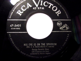 George Beverly Shea-His Eye Is On The Sparrow / It Took A Miracle-45rpm-196?-VG - £2.37 GBP