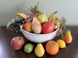 Lot of 18 Vintage Faux Fruit Plastic Life Size  | Artificial Fruit - £33.23 GBP