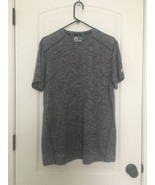 Russell Athletic Men&#39;s Gray Active Short Sleeve Shirt V-Neck Size Large  - $38.80