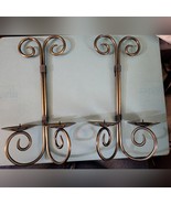 PAIR OF Double Arm Wall Scone Wrought Iron Candle Holder.14&#39;&#39;Tall - $421.40 MXN