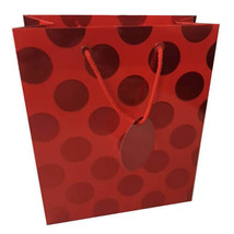 Ozcorp Foil Dot Gift Bag (Red) - Medium - £24.16 GBP