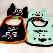 Halloween baby bib headband Set So cute it&#39;s scary Little Monster Lot Of... - $15.83