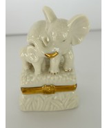 Lenox Treasures Tender Hearts Elephant Trinket Box with Pendant Charm - $336.56 MXN