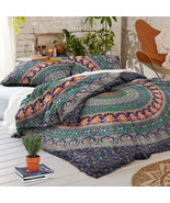Cotton Mandal Boho Duvet Cover Set Pillowcases 2/3pcs Bed Set - $793.44 MXN