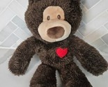 Baby GUND Brown Bear Red Heart Plush Stuffed Animal 10&quot; - £15.83 GBP