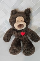 Baby GUND Brown Bear Red Heart Plush Stuffed Animal 10&quot; - £15.78 GBP