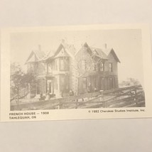 French House 1908 Tahlequah Oklahoma photo Card 1992 Cherokee Studies In... - £7.05 GBP
