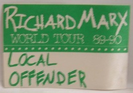 RICHARD MARX - VINTAGE ORIGINAL CONCERT TOUR CLOTH BACKSTAGE PASS - $10.00