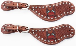 Horse Western Riding Cowboy Boots Leather Spur Straps Tack  7463 - $492.06 MXN