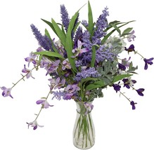 16 Inches14pcs Artificial Lavender Flowers Fake Dried Flowers Bouquet with Stems - £28.56 GBP