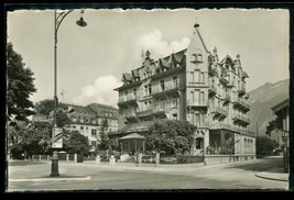 Vintage Photo Postcard RPPC Hotel Carlton Interlaken Switzerland - $12.86