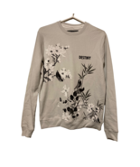 Blind Rooster Womens Crewneck Sweatshirt Gray Destiny Birds Flowers Flor... - £30.17 GBP