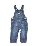 OshKosh B&#39;gosh Girls 12 Month Pink Fleece Lined Blue Denim Vestbak Overalls - $13.02 CAD