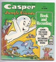 PETER PAN BOOK &amp; RECORD Casper The Friendly Ghost Jungle Friends - $19.11