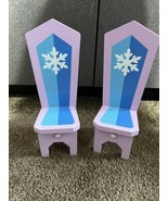 2 Kidkraft Disney Princess Frozen Dollhouse Castle Wooden Throne chairs lot set - $29.65