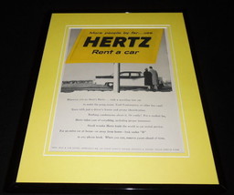 1954 Hertz Rent a Car 11x14 Framed ORIGINAL Vintage Advertisement - £39.56 GBP