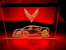 Corvette C8 Illuminated Led Neon Sign Home Decor, Garage, Lights Décor Craft Art - £20.72 GBP+