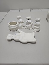 1997 Vintage Pillsbury Doughboy Spoon rest Salt &amp; Pepper Shakers Pad Holder - $25.00