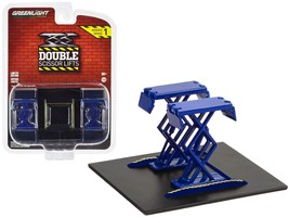 Automotive Double Scissor Lift Blue &quot;Double Scissor Lifts&quot; Series 1 1/64... - $25.75