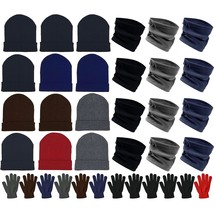 36X Winter Gloves, Beanies, Neck Warmers Unisex Bulk Pack Donation Charity Care  - £79.92 GBP