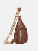 PU Leather Crossbody Bag with Two Detachable Strap - $68.75 CAD