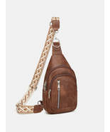 PU Leather Crossbody Bag with Two Detachable Strap - $68.75 CAD