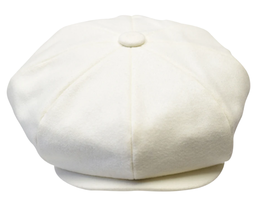 Mens Fashion Classic Flannel Wool Apple Cap Hat by Bruno Capelo ME910 Ivory - £36.04 GBP