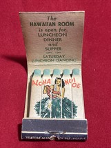 Vintage Feature Matchbook Cover Hawaiian Room Hotel Lexington New York Unstruck - £155.54 GBP
