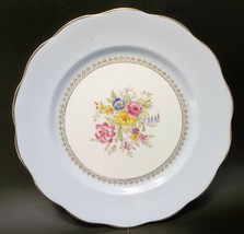 Royal Albert Crown China Porcelain Plate England Blue Roses Flowers Vintage - £14.98 GBP